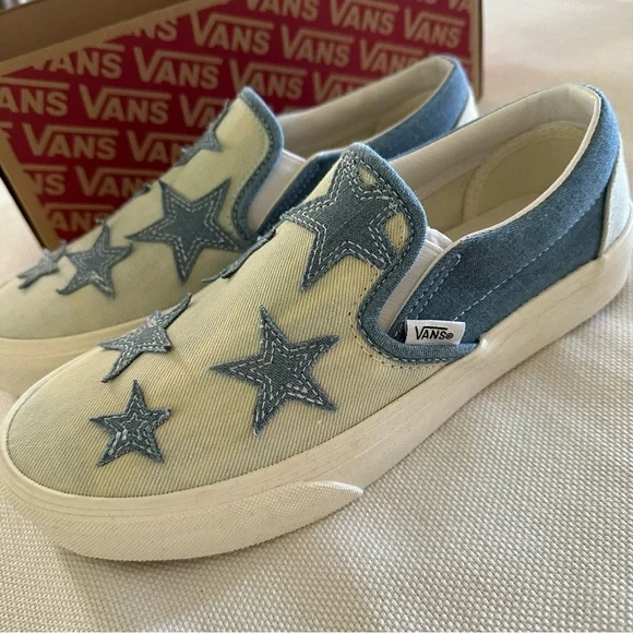 Vans Classic Starry Night Denim Women's Slip On Shoes - Women’s Size 8 NWOT - Picture 7 of 8